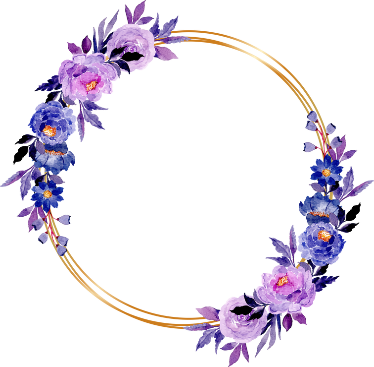 Purple Floral Wreath